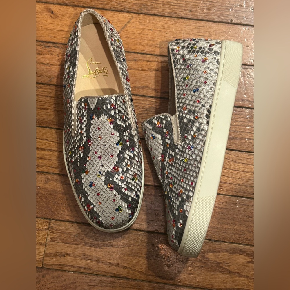 Christian Louboutin 38.5 Python With Multicolored… - image 2